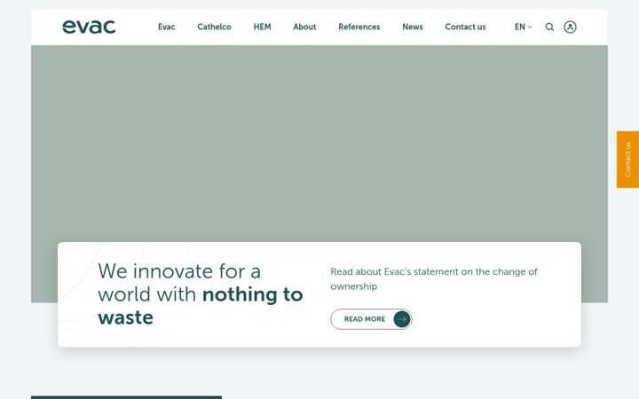 Screenshot of evac.com