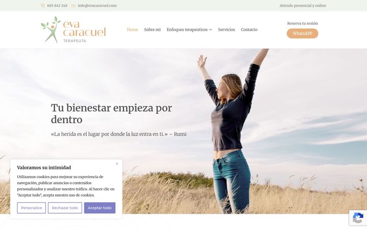 Screenshot of evacaracuel.com