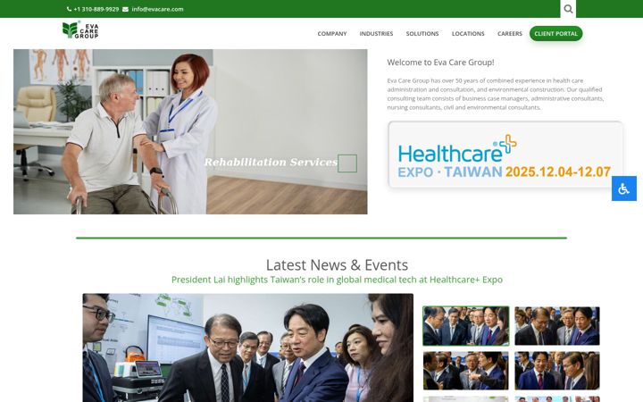 Screenshot of evacare.com