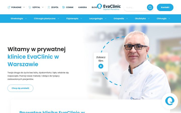 Skärmbild av evaclinic.pl