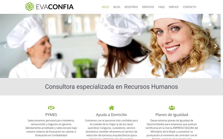 Screenshot of evaconfia.com