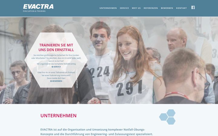 Screenshot of evactra.com