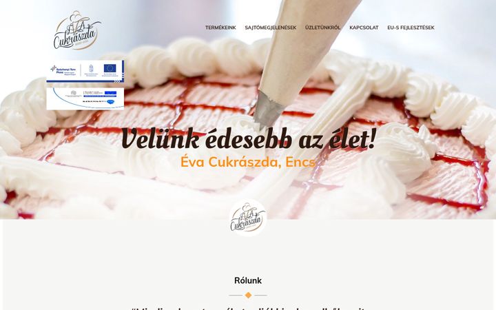 Kuvakaappaus sivustosta evacukraszdaencs.hu