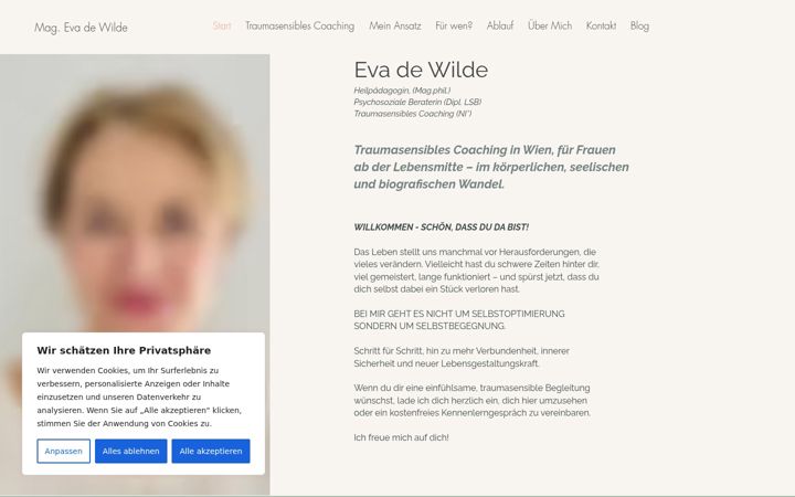 Screenshot of evadewilde.at