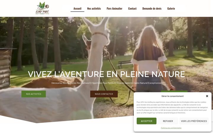 Screenshot of evadparc.fr