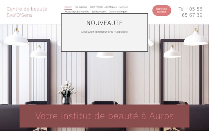 Screenshot of evadsens.fr