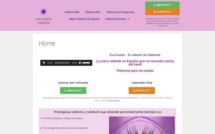 Screenshot of evaduartevidente.com