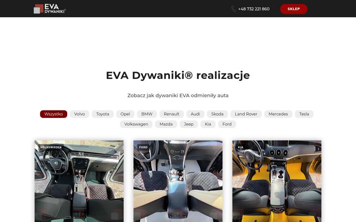 Skärmbild av evadywanik.pl