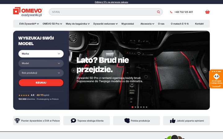 Screenshot of evadywaniki.pl