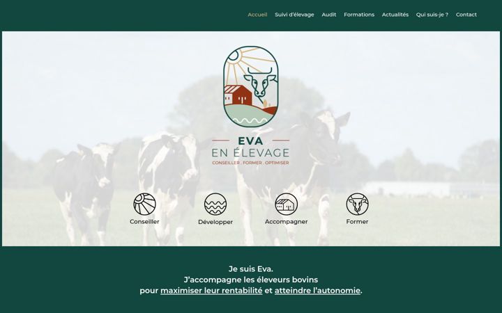 Screenshot of evaenelevage.fr