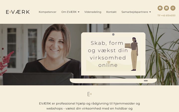 Zrzut ekranu evaerk.dk