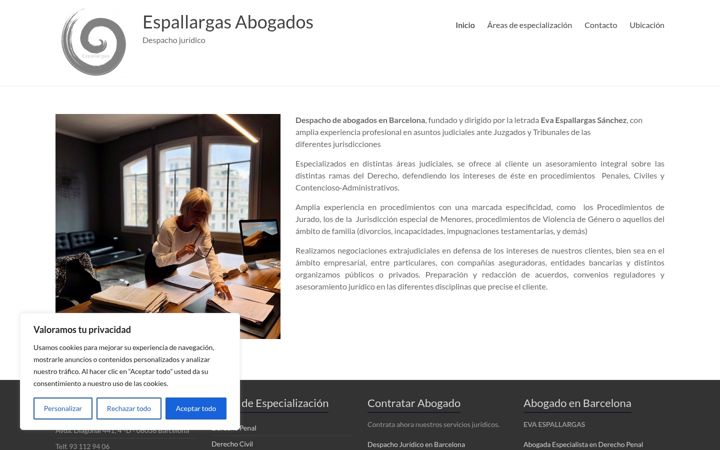 Screenshot of evaespallargas.es