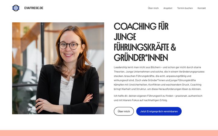 Screenshot of evafriese.de