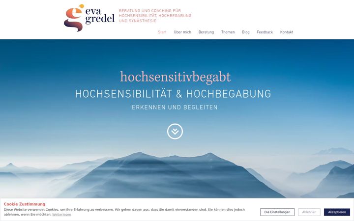 Screenshot of evagredel.com