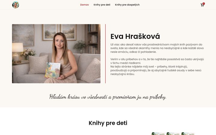Screenshot von evahraskova.sk