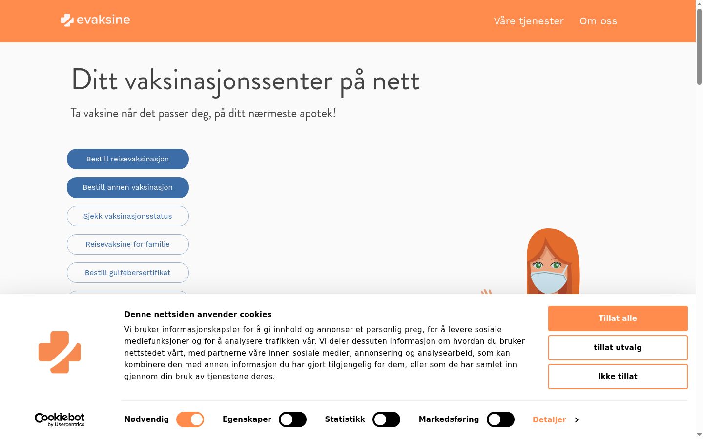 Screenshot of the consent banner shown before any interaction