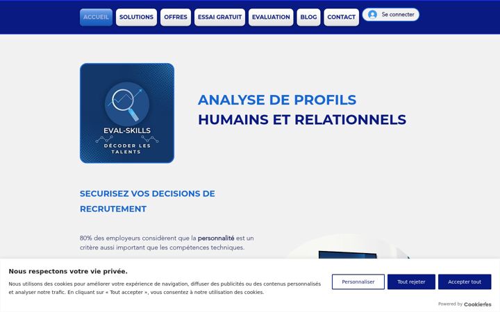 Screenshot of eval-skills.fr