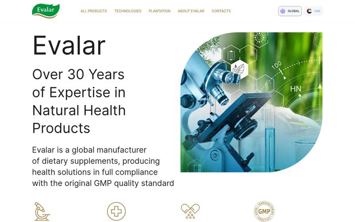 Screenshot of evalar.com
