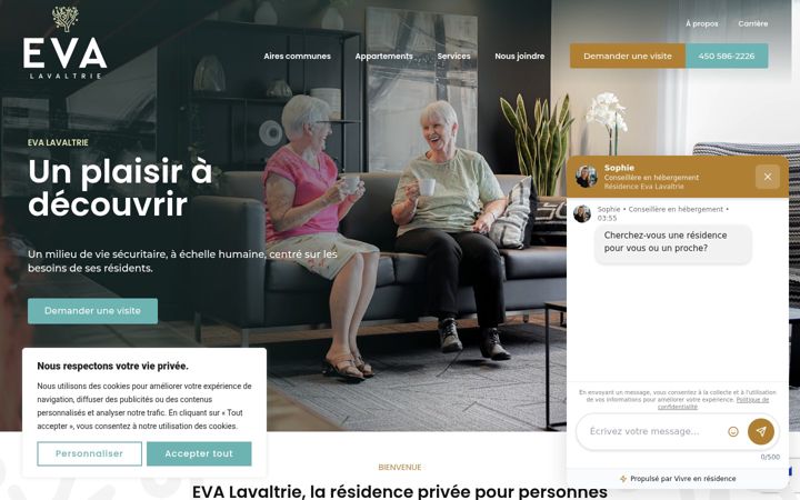 Screenshot of evalavaltrie.ca