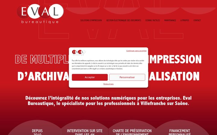 Screenshot von evalbureautique.fr