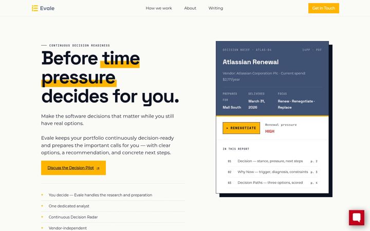 Screenshot of evale.com