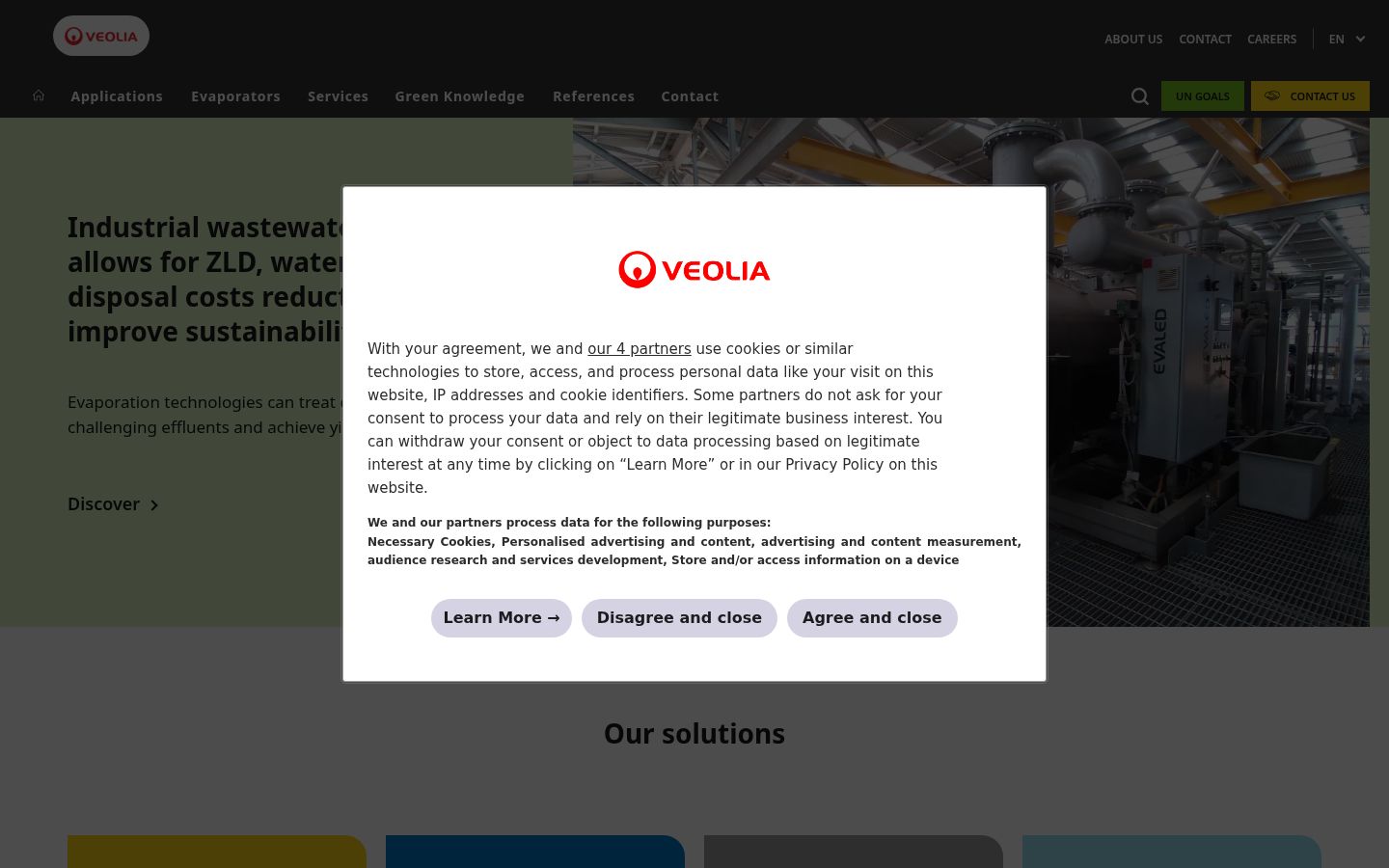 Screenshot of the consent banner shown before any interaction