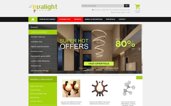 Screenshot of evalight.ro