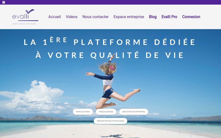 Screenshot of evalli.fr