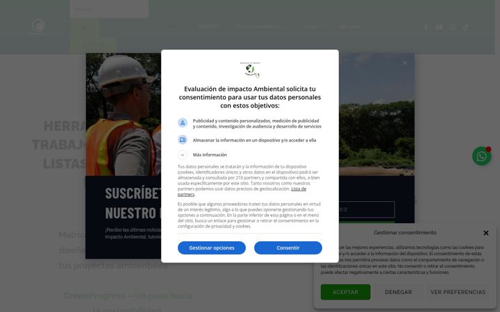Screenshot of evaluaciondeimpactoambiental.com