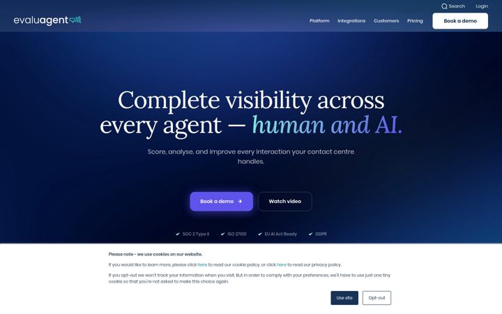 Screenshot of evaluagent.com