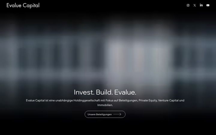 Screenshot of evalue-capital.com