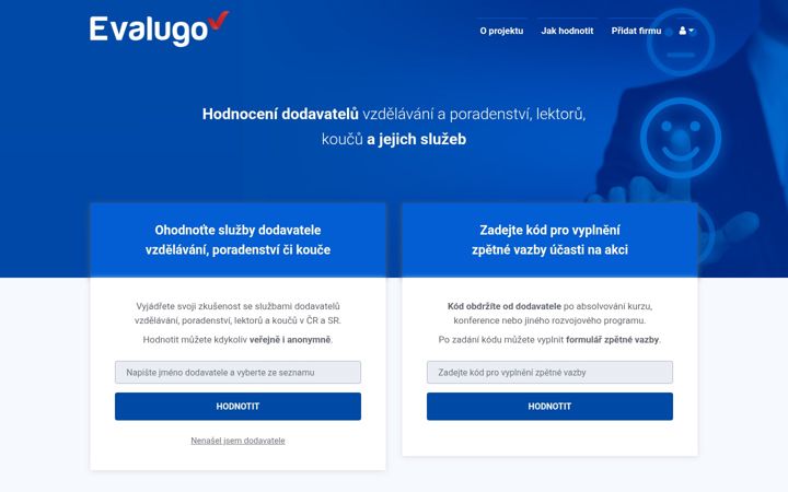 Screenshot of evalugo.cz