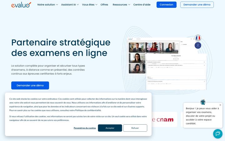 Screenshot of evaluo.eu