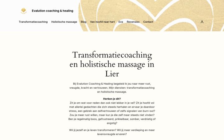 Zrzut ekranu evalutioncoaching.be