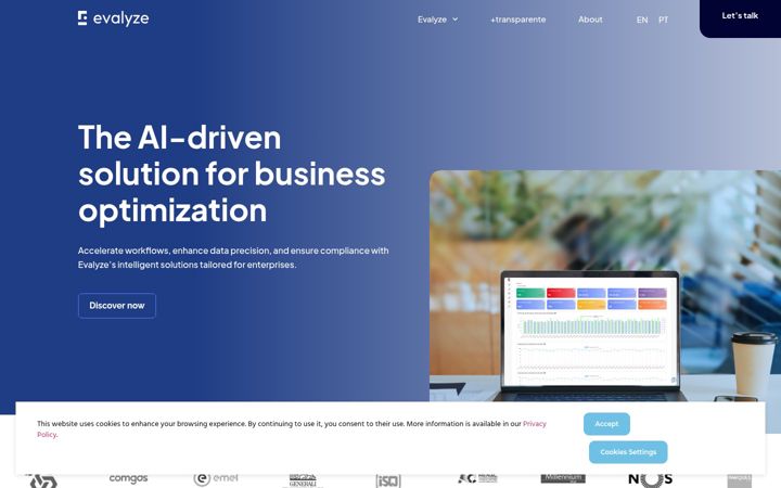Screenshot of evalyze.com
