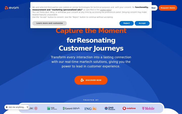 Screenshot of evam.com