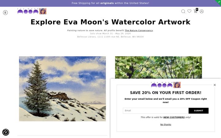 Screenshot of evamoonartist.com