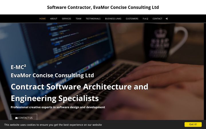 Captura de ecrã de evamor-concise-consulting.co.uk
