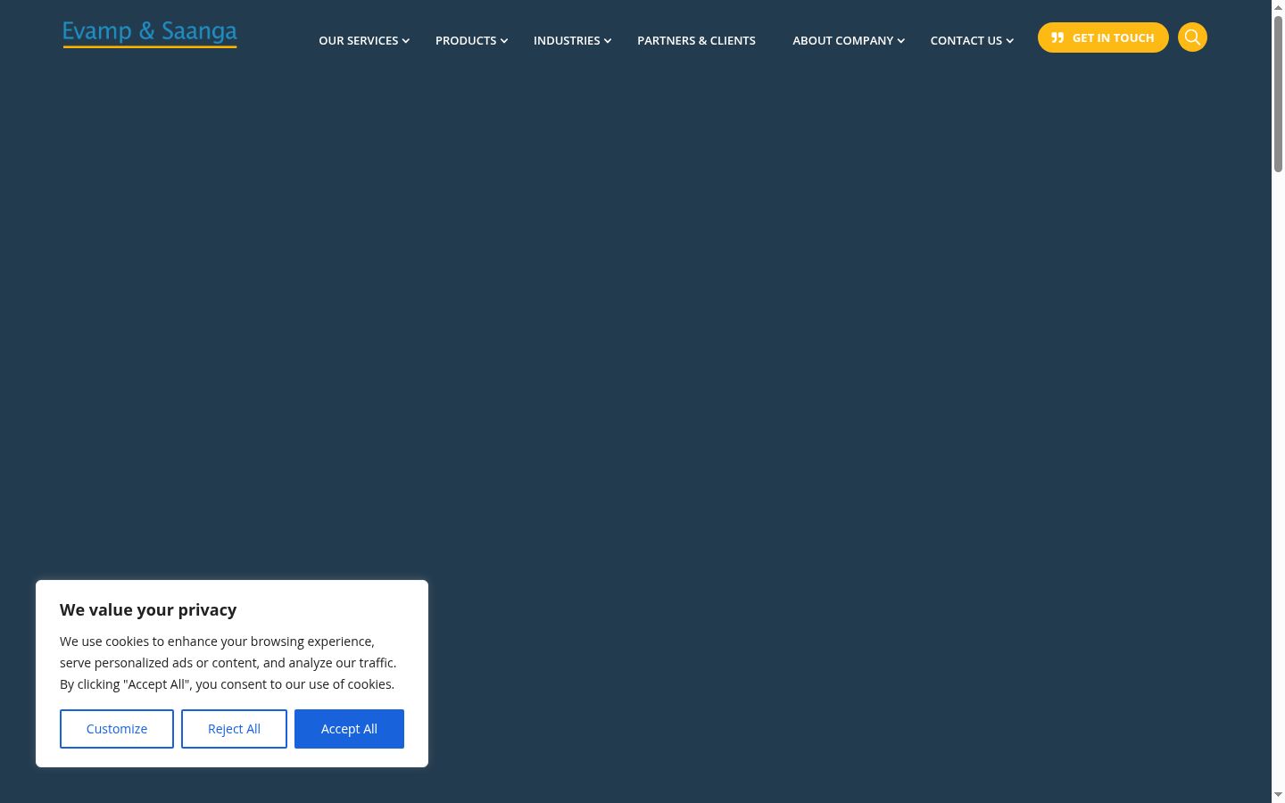 Screenshot del banner di consenso mostrato prima di qualsiasi interazione