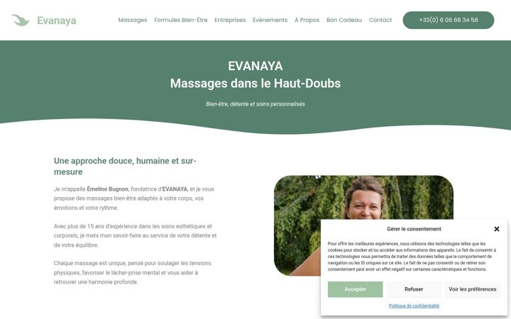 Screenshot von evanaya.fr