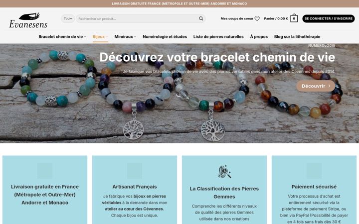 Screenshot of evanesens.com