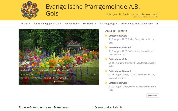 Screenshot of evang-gols.at