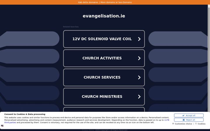 Skærmbillede af evangelisation.ie