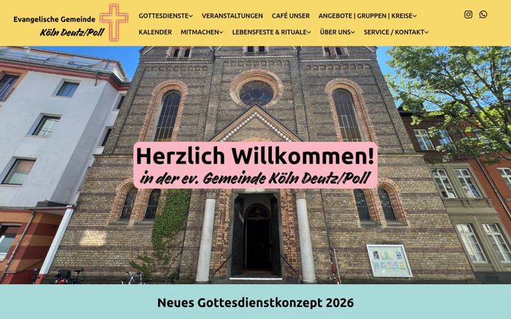 Screenshot of evangelisch-deutzpoll.de