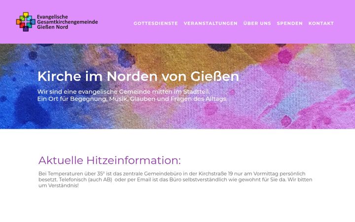 Screenshot of evangelisch-giessen-nord.de