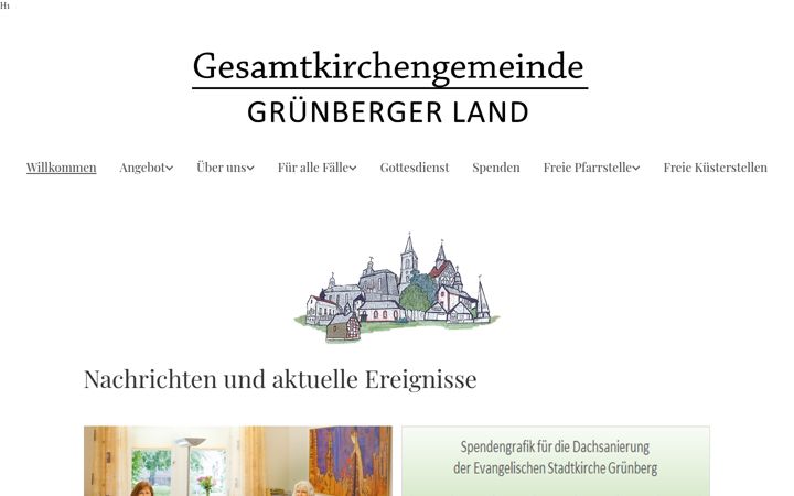 Screenshot of evangelisch-gruenbergerland.de