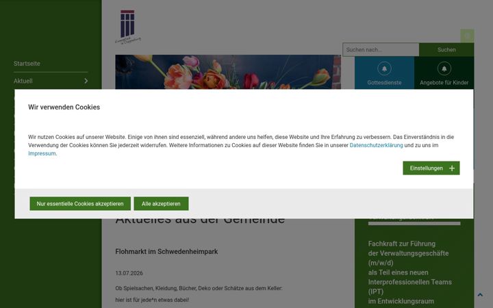 Screenshot of evangelisch-in-cloppenburg.de