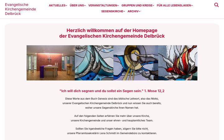 Screenshot ta' evangelisch-in-delbrueck.de