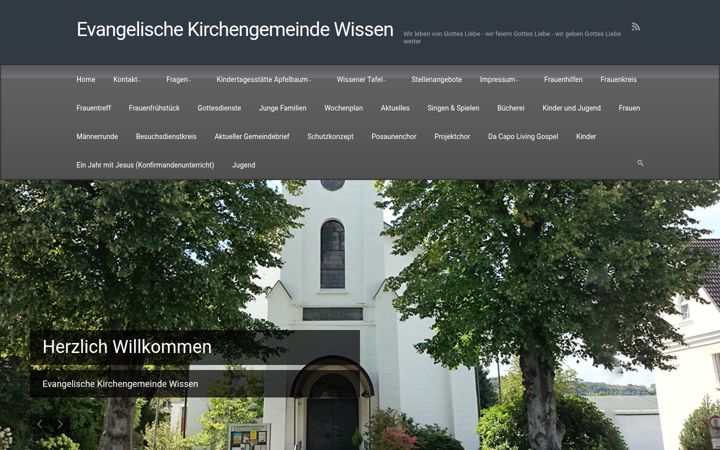 Screenshot of evangelisch-in-wissen.de