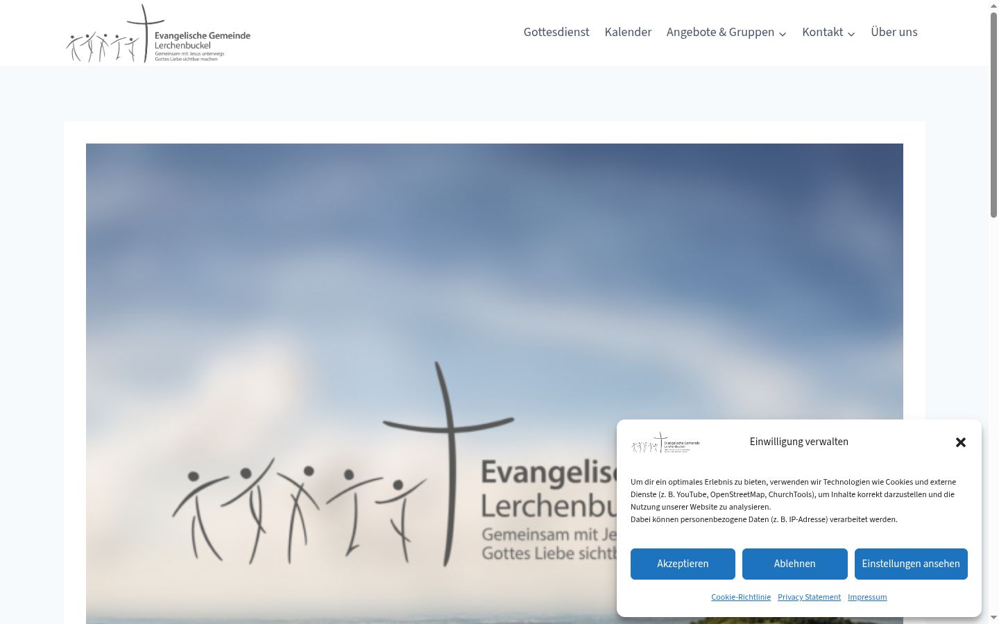 Screenshot del banner di consenso mostrato prima di qualsiasi interazione
